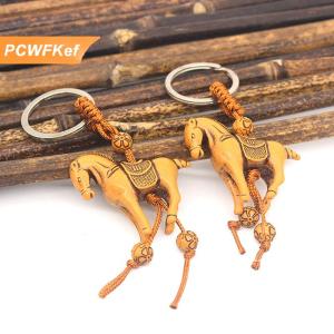 【PCWFKef】 Dễ thương động vật voi Keychain khắc Riches may mắn động vật Móc chìa khóa mặt dây chuyền 3D khắc sống động như thật voi mặt dây chuyền túi Keychain Key chủ trang sức
