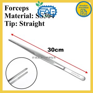 Stainless Steel Long Forceps Straight Curve medical DRESSING 300mm SS304 Aquarium plant
