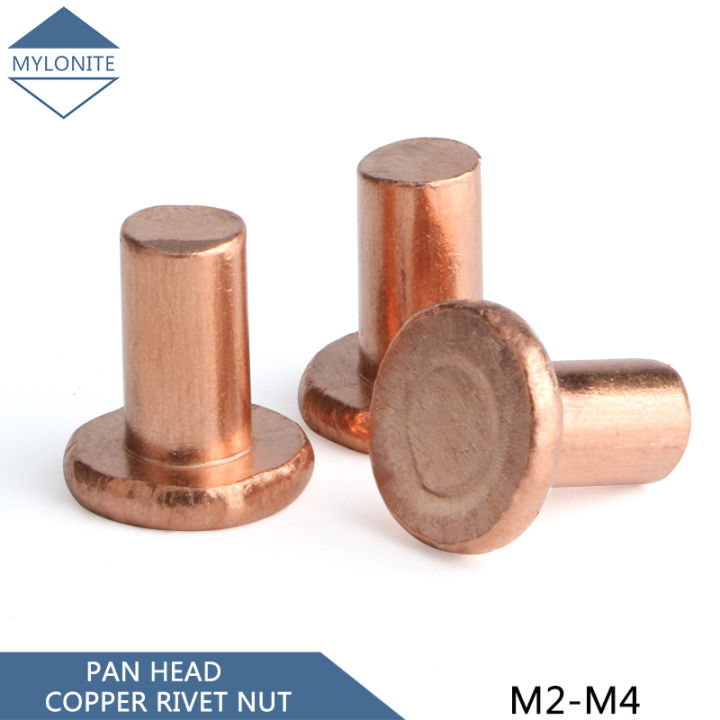 Brass Flat Head Rivet M1.5 M2 M2.5 M3 M4 Copper Solid Rivets Fasteners ...
