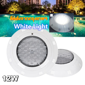 AC12V แสงสีขาว ไฟสระว่ายน้ำ โคมไฟใต้น้ำ 12/18/25W ไฟ LED สระว่ายน้ำ IP68 กันน้ำความสว่างสูงไฟใต้น้ำ