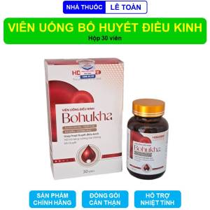 Viên uống điều kinh Bohukha hỗ trợ hoạt huyết điều kinh tăng cường lưu thông khí huyết - Hộp 30 viên