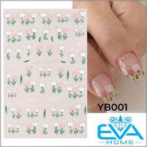 Sticker Dán Móng Tay 3D Chống Nước Hoa flower Collection Hoạ Tiết Hoa Lá Màu Floral Green Leaf CA553 / CA570