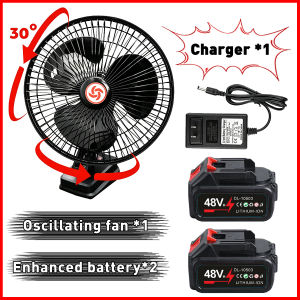 Cordless Fan 8 inch Portable Fan Rechargeable Fan High Power Outdoor Desktop Cooling Fans Adjustable Cordless Fan