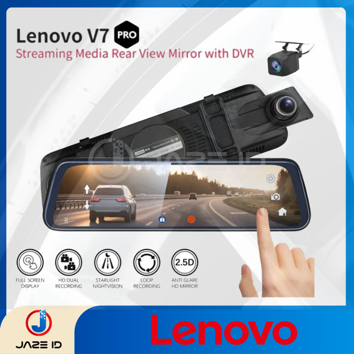 Lenovo V7 Plus Pro Dash Cam 3K Full HD Car DVR Mobil Kamera Spion ...