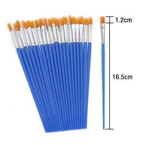 100pcs Artist Flat Paint Brushes Acrylic Oil Watercolour Painting Brush Detail Painting Brush