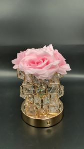 Dimmable Crystal Rose Table Lamp With 3 Light Modes 2000mAh Portable Cordless Desk Light Aesthetic Room Decor For Girls Birthday Wedding Anniversary Mothers Day Gift Idea