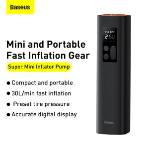 Baseus Car Air Pump Tyre Inflator 12V Dual Cylinder Wireless Electric Motorcycle Bicycle Ball PSI Heavy Duty Portable Multifunctional