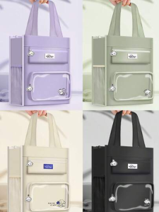 Okey Shop Hand-Carrying Student Tote Bag Waterproof Large Capacity Book Bag School Tutorial Bag