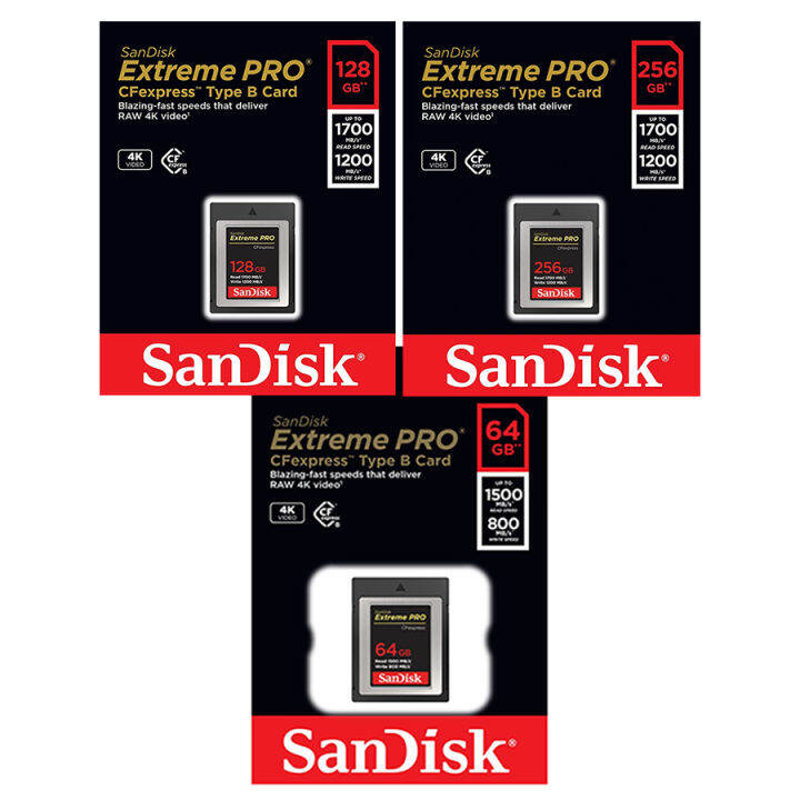 SanDisk Extreme Pro CFexpress® Card Type B 64GB 128GB 256GB | Lazada.co.th