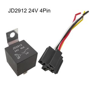 BESTITIT Không thấm nước Với ổ cắm Rơle khai thác Jd1912 jd1914 jd2912 jd2914 4 chấu 5 chấu 4P 5p Rơ Le ô tô Rơ Le ô tô 12V 24V 40A