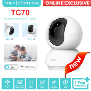 TP-Link Tapo TC70 2MP CCTV camera connect cellphone 360 Pan/Tilt Night Vision Motion Detection indoor wifi connect 1080P IP Camera Surveillance Camera monitor 2 way audio Up to 512GB Storage