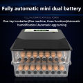 220V/12V Eggs Incubator 12/24/48/64/130 Eggs Automatic Chicken Egg Incubator Constant Temperature Incubator Auto Turning Hatcher Chicken Duck Goose Quail Bird Humidity Temperature Control Dual power supply Egg Incubator Fully Automatic Egg Automatic. 