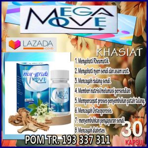 jual Megamove Suplemen Herbal Atasi Nyeri Tulang Sendi Dan Asam Urat