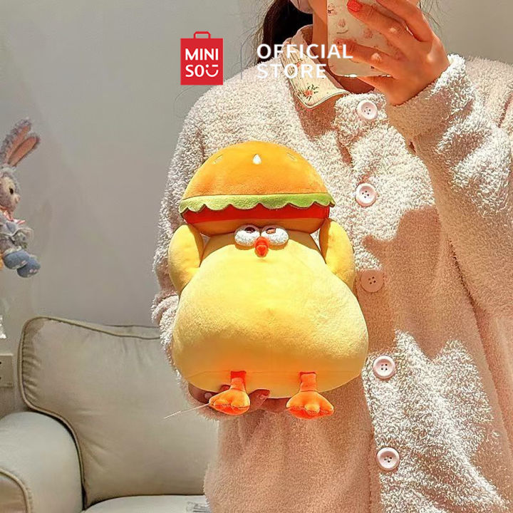 Miniso x Dundun Collection Boneka Dundun Burger di Kepalaku Plush