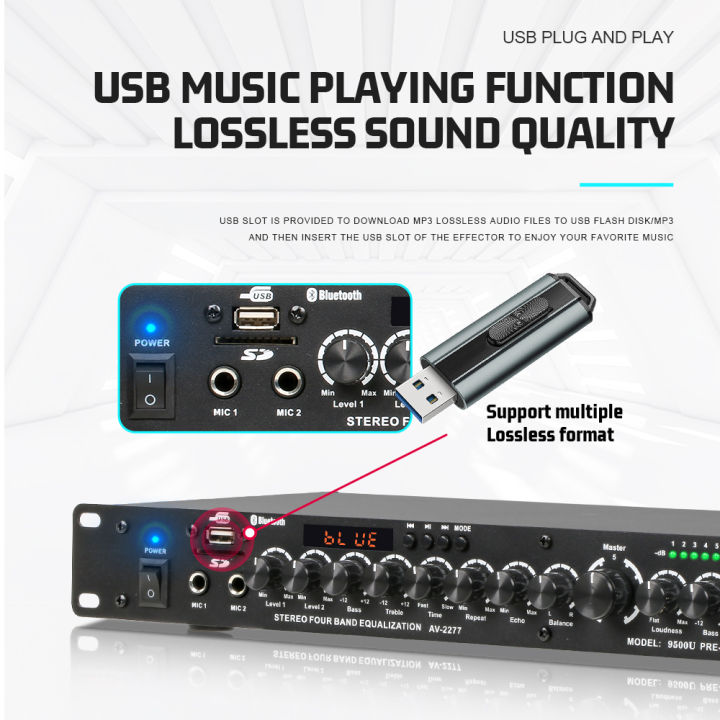 NEW BAXS [COD] Original 9500U high-end professional KTV effector front ...