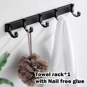No punching required Towel Rack Towel Rack Bathroom Hanging Holder Toilet Wall Hooks Wall Mounting