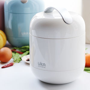 UKA 1L Microwave Direct Heat Insulation Cooking Pot Household Large Capacity Glass Liner Braised Lunch Box