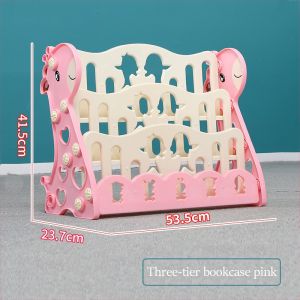 ตู้หนังสือและชั้นวางของเด็ก ชั้นวางหนังสือเด็ก ชั้นหนังสือเด็ก ชั้นวางหนังสือ 3 ชั้น4 ชั้น ติดตั้งง่าย【Bookcases】
