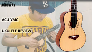 Acouway 24 Inch Concert ukulele Spruce top mahogany back Aquila string Original design with flying bird and leaf inlay