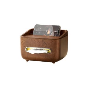 GIORGIONE STORE Partition Storage Multifunctional Tissue Box with Phone Holder Dustproof Napkin Holder High End Non-slip Napkin Storage Case Home Use