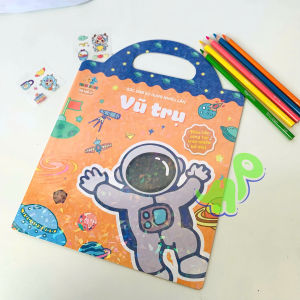 Tranh dán sticker sử dụng được nhiều lần mẫu Tiếng Việt nhiều chủ đề cho bé chọn