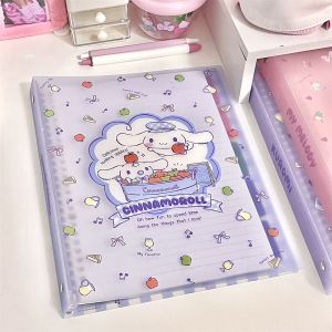 Buku catatan ring binder portabel buku pegangan lepas transparankartun anak cewek hadiah ulang tahun siswa 50 lembar