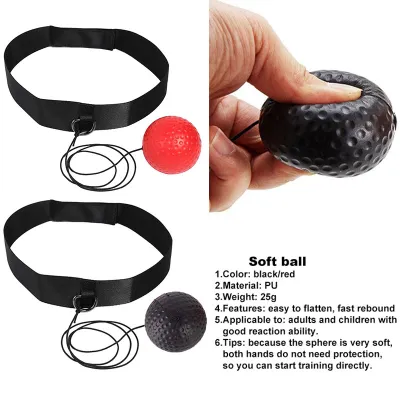 Boxing Reflex Ball And Headband Boxing Speed Ball With Headband Train Your Speed Agility And Hand-Eye Coordination