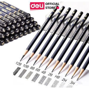 Bút Chì Mỹ Thuật Cao Cấp Deli Nuevo S999| Đầy Đủ Độ Đậm/Nhạt HB -12B | Thích Hợp Phác Thảo – Học Tập – Sketch