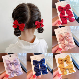Kids Hairband Twin Set Ribbons Hairclips Children Hair Pins Beauty Hair Clips Cute Hair Ties