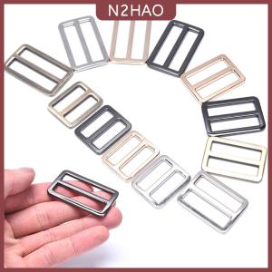 N2HAO Hình chữ nhật kim loại Tri lướt Ba lô dây đeo điều chỉnh túi khóa Vải trượt khóa