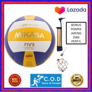 FLASHSALE ! Bola Voli Volly MIKASA MV2200 SUPER GOLD Gratis Pompa - Bola Volley - Bola Volley Original - Bola Voli Dewasa - Bola Voli berkualitas