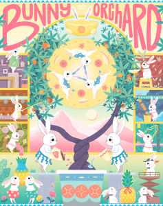 “Bunny Orchard” high-quality inkjet printing art illustration printing limited edition with signature