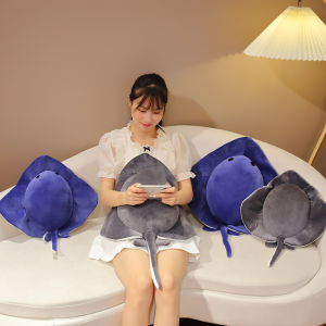 JOJO CASTLE Kawaii Manta Ray Plush Toys Ray Doll Throw Pillow 52/62cm Soft Stuffed Fish Toy Sofa Cushion Sleeping Pillows Gift Girls Child