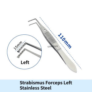 QSWTITAN Ophthalmic Tweezers Strabismus Forceps Reusable Ophthalmic Surgery Forceps Titanium Eye Surgical instrument