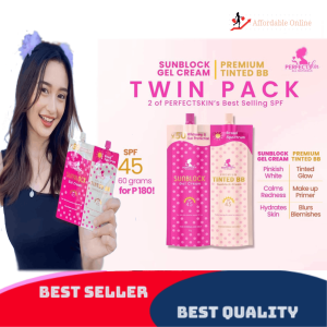 AO Authentic Perfect Skin Twin Pack Premium Tinted BB Sunblock Cream and Sunblock Gel Cream 60g
