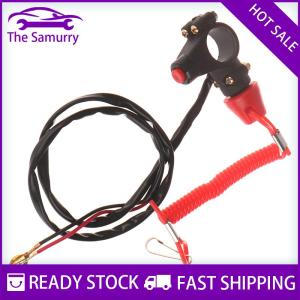 Samurry ✨Hot Sale✨ ปุ่มกดสวิตช์ดับเครื่องยนต์แบบฉุกเฉินมีสายคล้องสำหรับผูกกับรถจักรยานยนต์ ATV