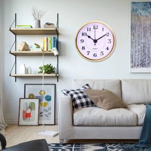 Golden for Rim 90mm Classic Quartz Clock Insert Embedded Mini Wall Clock for Head DIY Movement with Arabic Numerals Tools Accessories