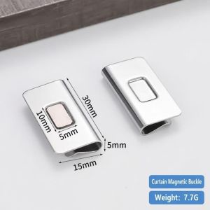 WAPKTY 1 Pairs Metal Curtain Closure Clip S/L Detachable Curtain Clips ic Attraction Curtain Gap Stopper Window Curtain