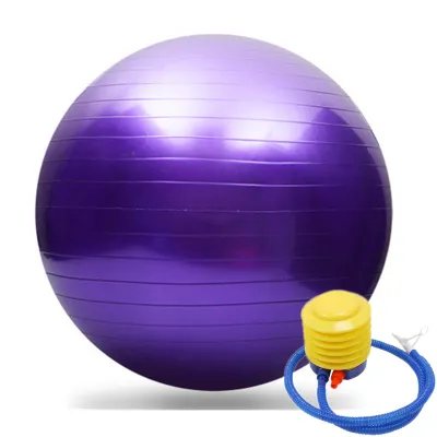 Yoga Ball 55/65/75CM Burst-resistance Fitness Yoga Massage Exercise Ball Training Yoga Gym Ball Slimming Yoga Ball Pilates Ball Home Gym Body Building Massage Training Ball (With Free Pump)
