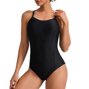 Charmo Womens Adjustable Strap One Piece Swimsuit Athletic Bathing Suit Competitive Swimwear