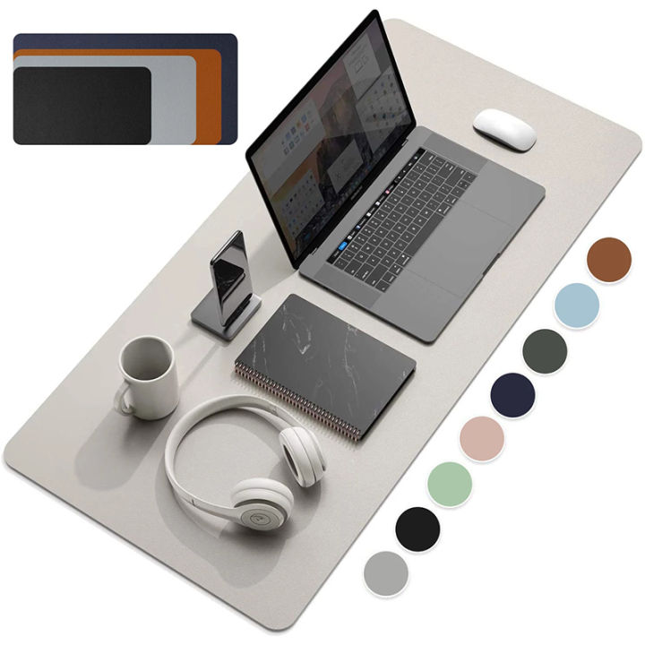 Large Size Office Desk Protector Mat PU Leather Waterproof Mouse Pad