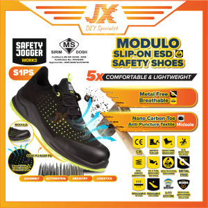 Safety Jogger Modulo ESD S1PS Safety Shoes Stylish Modern Colourful Sporty Lightweight Metal Free Kasut Keselamatan 安全鞋