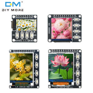 Diymore 0.96/1.3/1.44/1.8นิ้ว TFT IPS โมดูลหน้าจอแอลซีดีสีมี4ปุ่ม ST7735/ST7789อินเตอร์เฟซ SPI ไดร์เวอร์