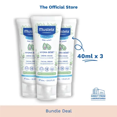 [Mustela Bundle Deal] Mustela Hydra Bebe Facial Cream 40ml [Normal Skin][Hydration] (exp: 09/2028 & beyond)
