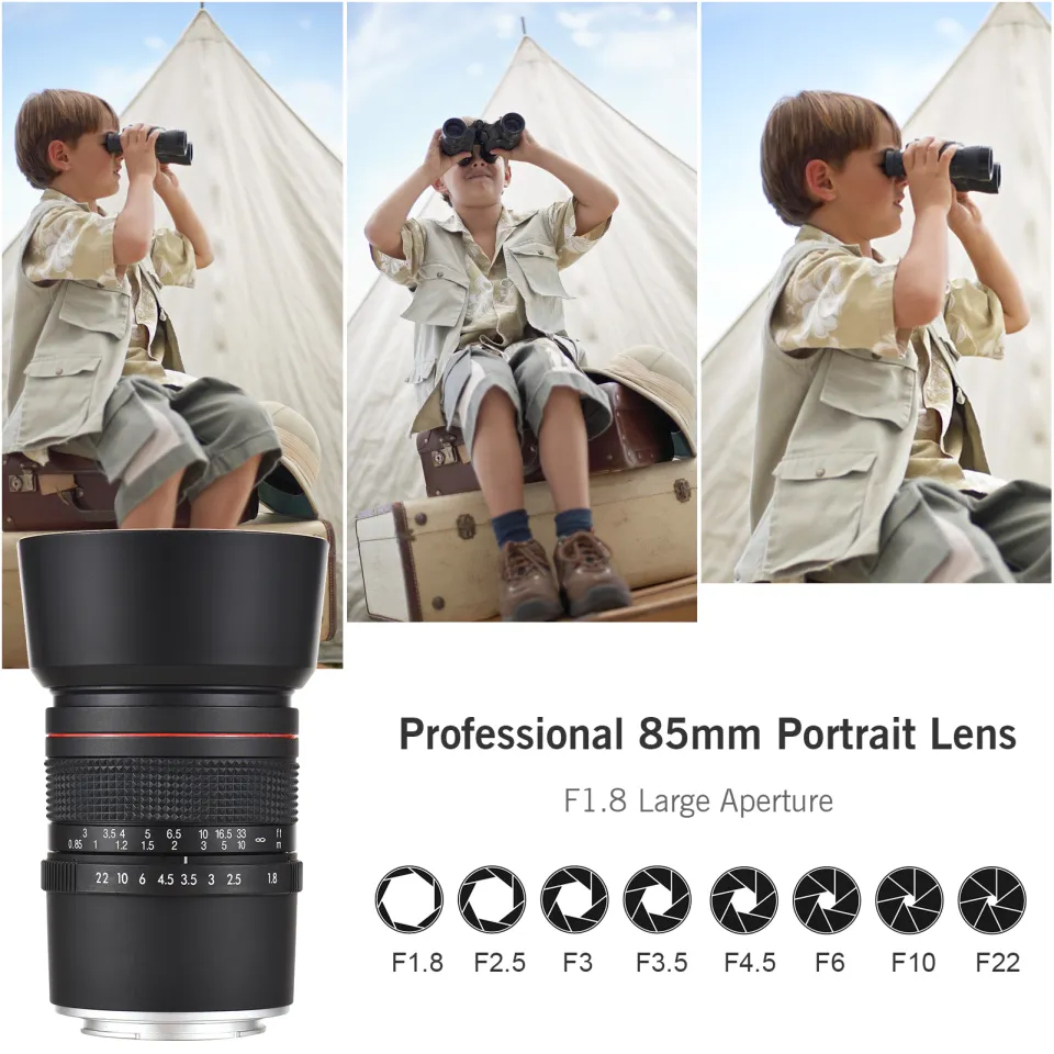 Andoer Medium Telephoto กล้องเลนส์รูรับแสงขนาดใหญ่กรอบ