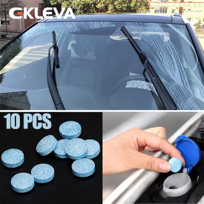 EKLEVA 10pcs Car Solid Wiper Fine Seminoma Wiper Auto Window Cleaning Effervescent tablet Windshield Glass Cleaner