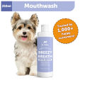Dr Shiba All Natural Breezy Breath Dog Dental Solution for All Ages Water Based for Fresh Breath & Healthy Gums. 