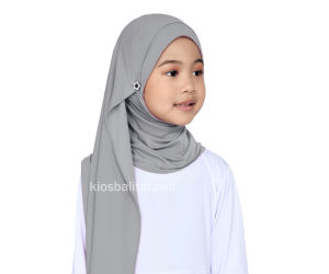 Pashmina Kancing Instan 1-7 Tahun / Kerudung Anak Cewek Jilbab Anak Perempuan Instan Pasmina Jersey Premium Adem OOTD alinkidos
