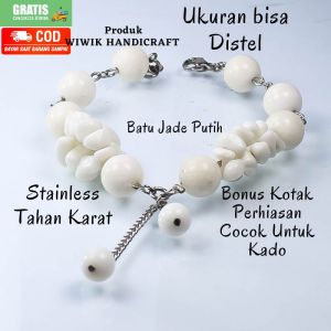 Gelang Tangan wanita / Gelang Batu Cewek Stainless Tahan Karat Batu Beads Peacock Multiwarna terbaru Untuk Kado Dan Hadiah