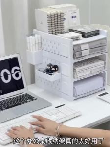 Table / Desk Storage Organizer A4 File Rack Pegboard Rack Pegboard Organizer Document Organizer